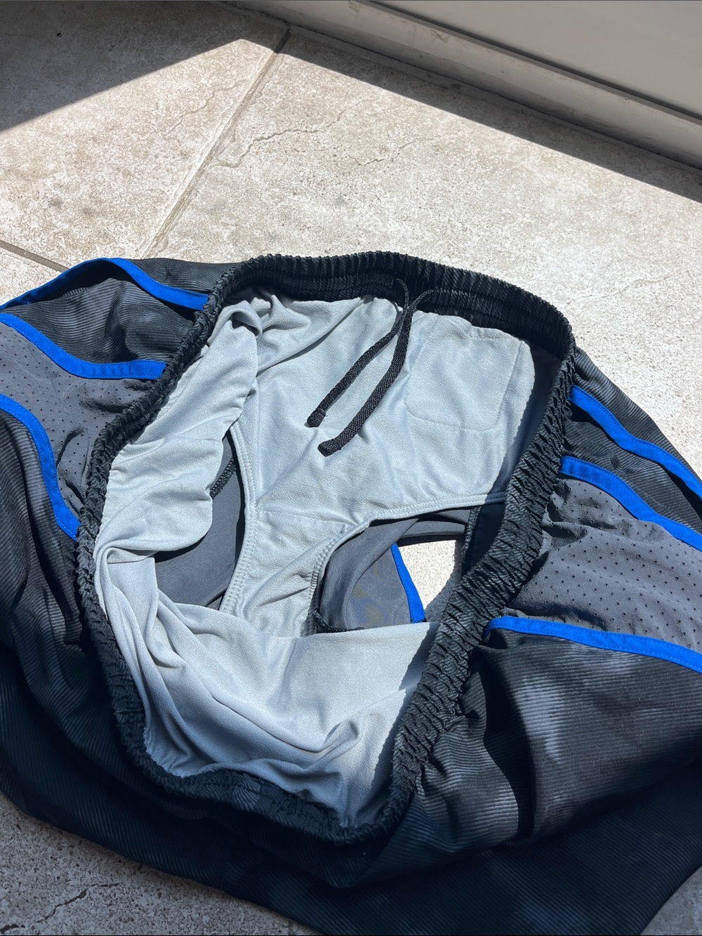 Under Armour Black Shorts with Blue Trim - Picture 6 of 8